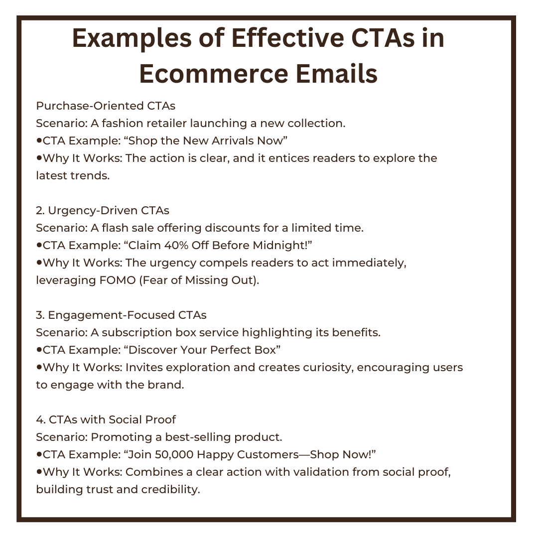 E commerce Email Copywriting cta example