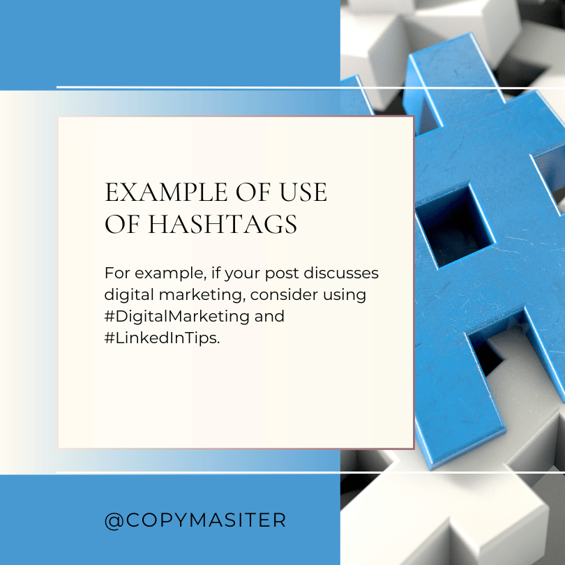 Pink Blush White Modern Content Creator Marketing Instagram Post hashtags example
