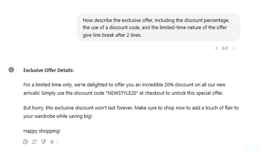 desc offer